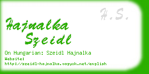 hajnalka szeidl business card